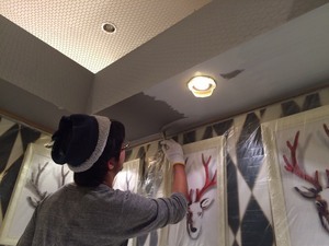 東京駅丸の内ビル店舗で塗装工事
