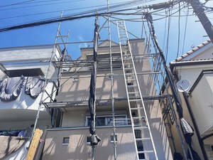 世田谷区代沢で外壁塗装・屋根上葺き工事　